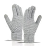 Winter Touch Screen Knitted Warm Glove Outdoor Anti Slip Cycling Driving Cold Proof Five Finger Glove Fashion Solid Glove Unisex