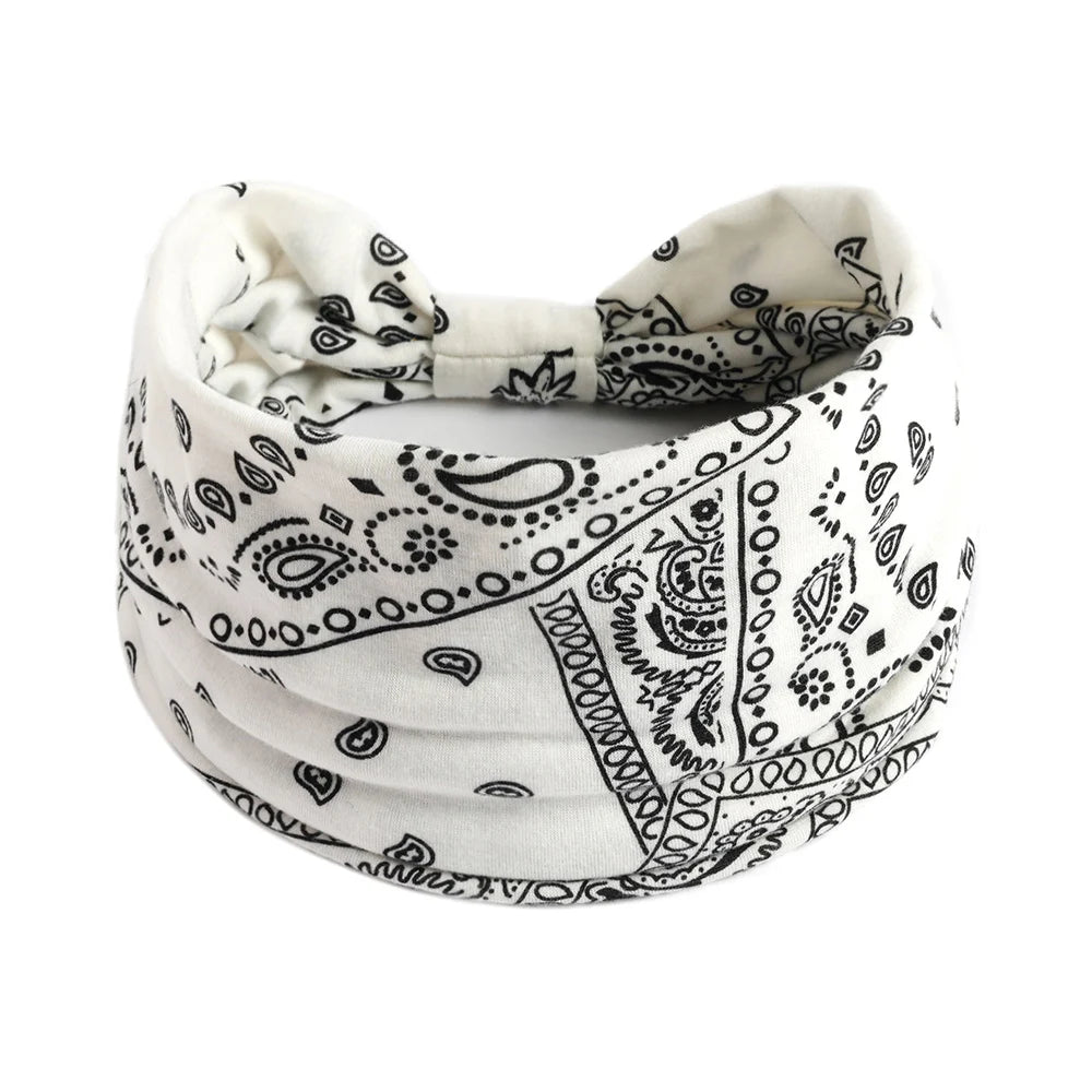 Women Hair Bands Headband Bohemian Sports Run Bandage Elastic Girl Wide Headband Print Wide Headwrap Headpiece Hairband Ladies