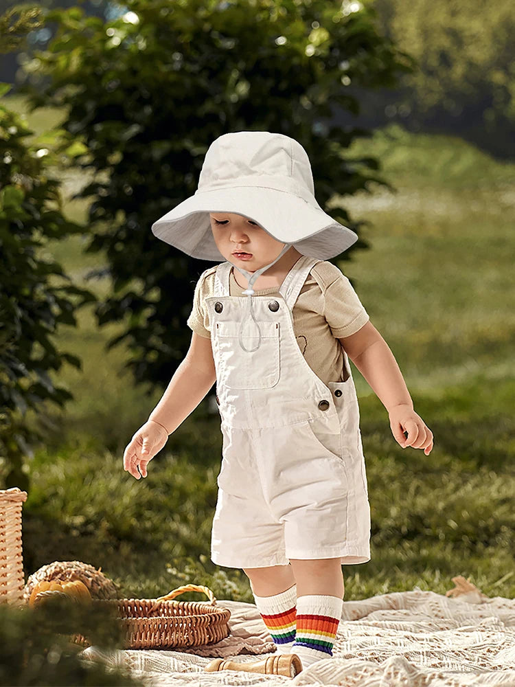 Chapeau de protection solaire en polyester pour enfants, tendance et tendance, idéal pour les sorties en plein air