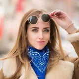 Bandana cotton neck warmer Paisley Cowboy Scarf Fashion Hip Hop Rapper Men Women  Neck Wristband Handkerchief Sports Headwear