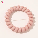 High Elasticity Telephone Coil Hairbands Women Spiral Hair Ties Girls Hair Rings Rope Solid Color Hair Accessories Gum Scrunchy