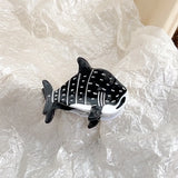 Muweordy Blue Whale Hair Claw Acetate Hair Clips For Women Popular Hair Catches Animal Hair Clip Cute Sea Creature Claw Clips