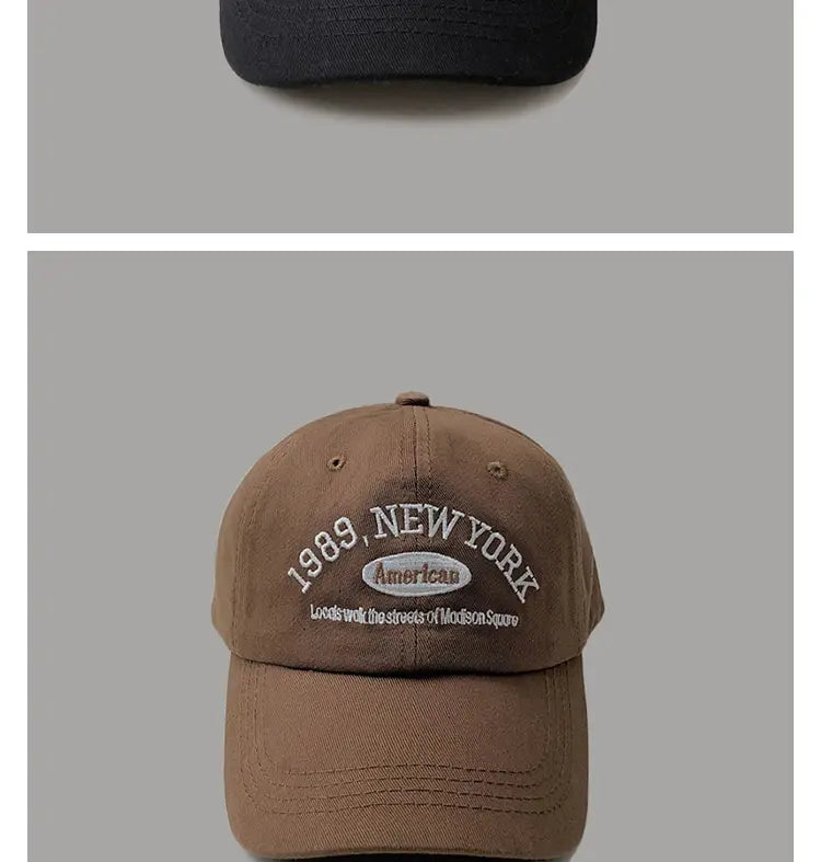 Spring Korean Retro Baseball Hat Women, Autumn and Winter, Wild Ins, Street Letter Embroidery Cap, Summer Couple Men