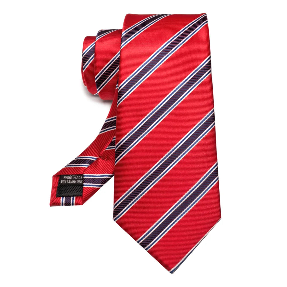 EASTEPIC Men's Gifts of Striped Ties Red Neckties for Gentlemen in Fine Apparel Fashionable Accessories for Social Occasions