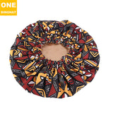 2020 New No. plus-Sized African Printing round Cap Double-Layer Satin Lining Wide Edge Nightcap Chemotherapy Hat