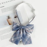 Fashion JK Bowtie Women College Student Collar Tie Cotton Plaid Bowknot Lolita Girls Adjustable Butterfly Anime Cosplay Cravat