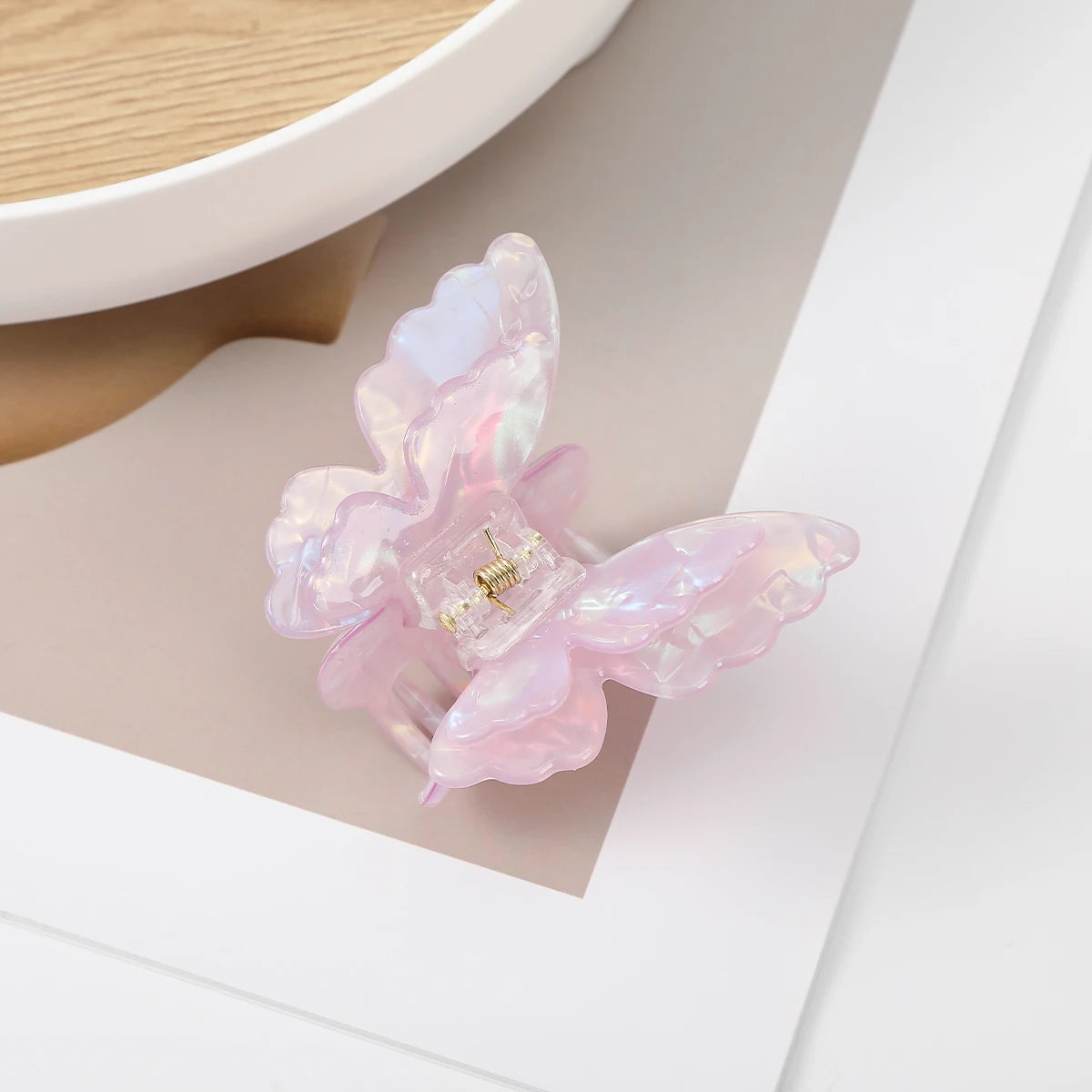 AWAYTR Double-layer Dazzle Butterfly Hair Claw Clips for Women Girls Hair Clip Barrette Hair Clamps Headwear Hair Accessories