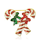 Christmas brooch apple snowflake bow cane candy ice cream gift pine cone pin men and women accessories