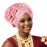 Fashion Women Elastic Ruffle African Turban Cap Lady Head Wraps Nigeria Wedding Auto Gele Headtie Party Headgear Headwear Hat
