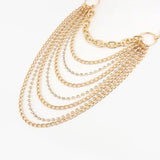 Waist Chain Jewelry Adjustable Harness Belly Chain Multi Layer Tassel Belly Chain Sexy Waist Corset Belt Clothing for Women
