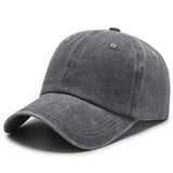 Hat Men's Washed Coated Baseball Cap Color Tile Korean Version Simple Dome Cap Solid Color Sports Sun Hat