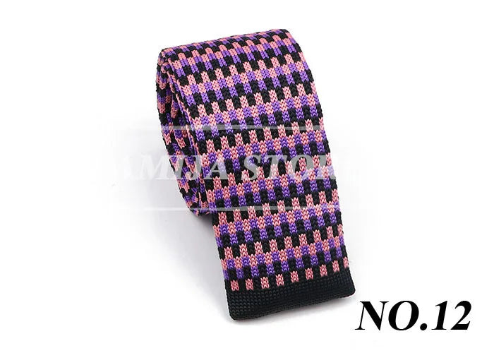 61 Styles Knit Tie Fashion Pattern Print Leisure Men's Knitted Tie Colourful Woven Daily Wear Cravat Gift For Apparel Accessorie