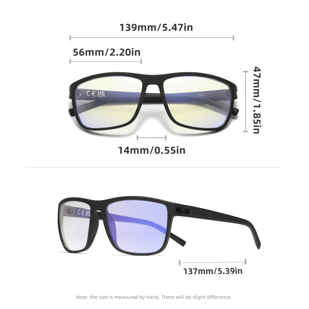 RBsunny Blue Light Blocking Glasses Men Computer Gaming Glasses Anti Eyestrain UV400 Clear Lens Eye Protection Rectangle Frame
