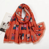 Fashion Printed Leopard Scarf Female Spring Muslim Women Hijab Scarves Tassel Large Size Headband Handkerchief Women's Bandana