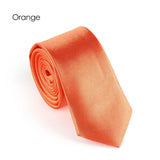 Fashion Casual Slim Plain Mens Solid Skinny Neck Party wedding Tie Silk Necktie