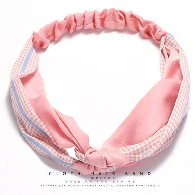 Cross elastic headband chiffon silk headband ladies headband hair accessory sports face wash