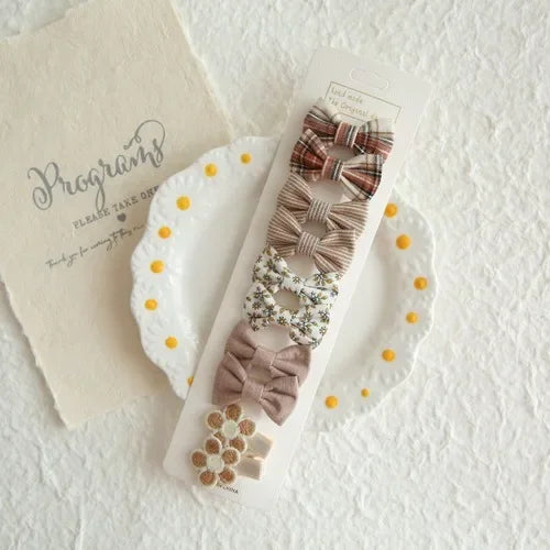 10Pcs/Lot Children's Girl Hairpins Cute Headwear Hair Accessories Bow for Babys Scrunchie Hair Clips Kids Barrettes Headwear
