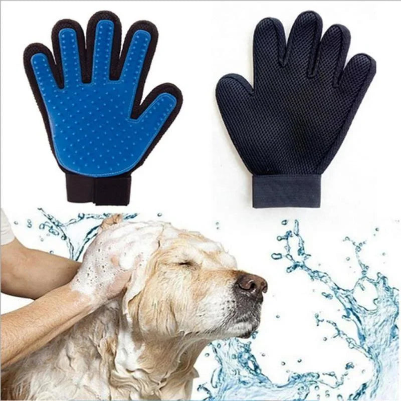 Pet Grooming Bath Mittens Gloves Dog Massage Shower Bathing Glove Hair Remover Brush Dog Deshedding Cleaning Gromming