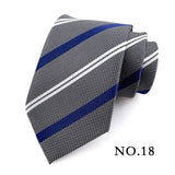 New 8cm Mens Tie Striped Patterned Man Necktie Neck Tie Jacquard Woven Ascot Cravat Neckwear For Gentleman Wedding  Party