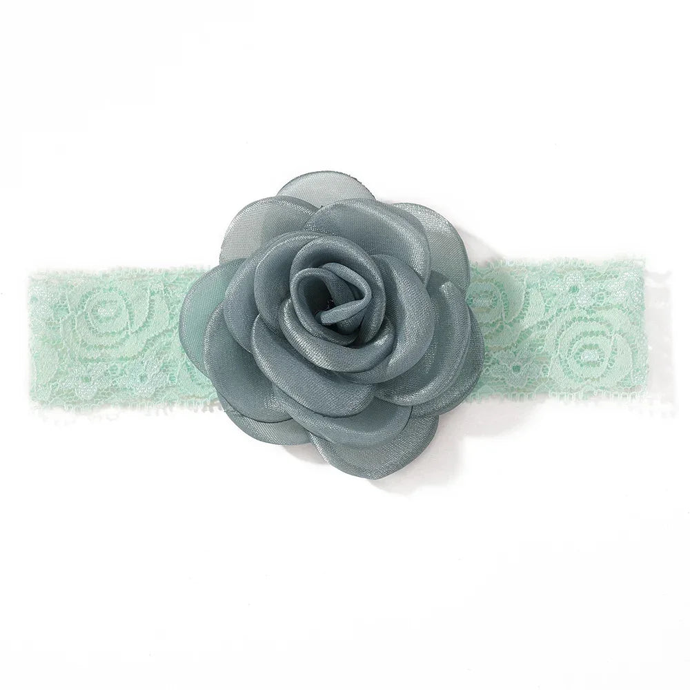 1Pc Baby Nylon Headscarf Astique Suitable Newborn Girl Flower Handmade Headband Elastic Hairband Turban Toddler Hair Accessories