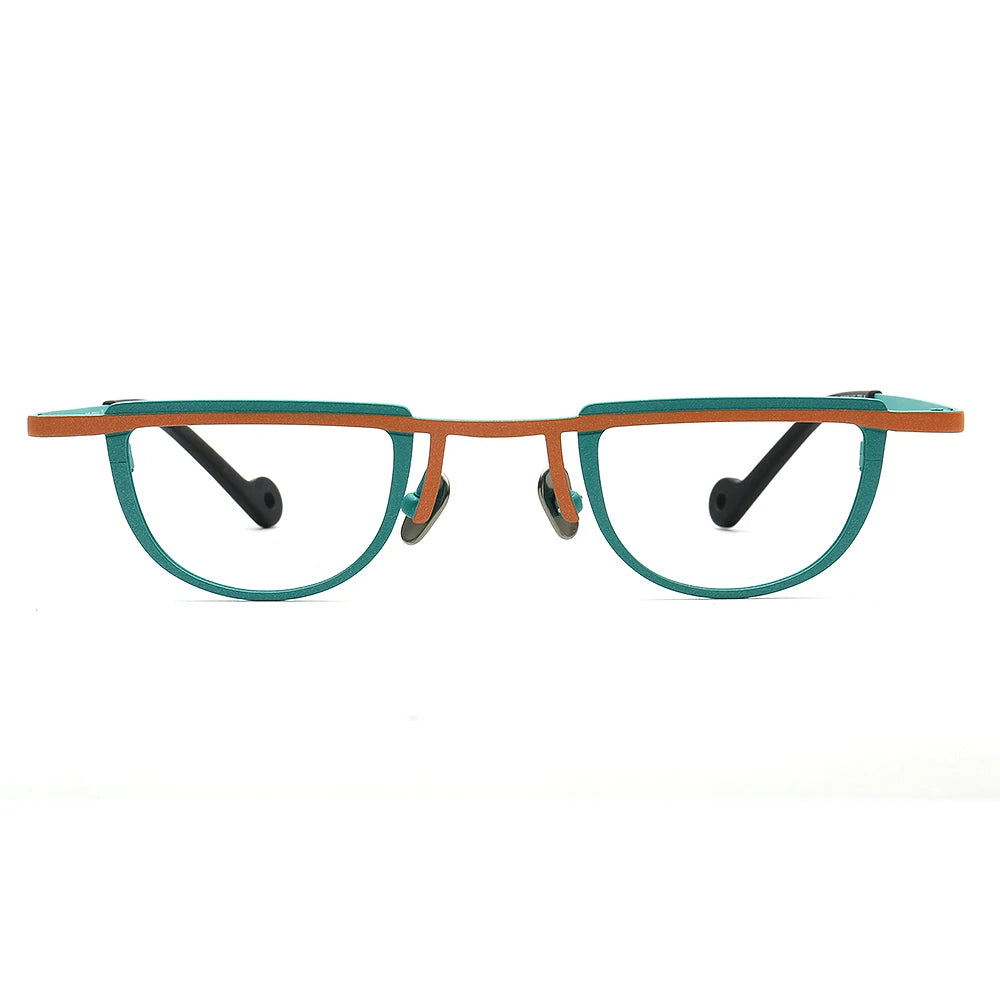 Vintage Titanium Glasses Frames for Women Light Geometric Eyeglass Men Optical Eyewear Retro Spectacles Prescription Myopia