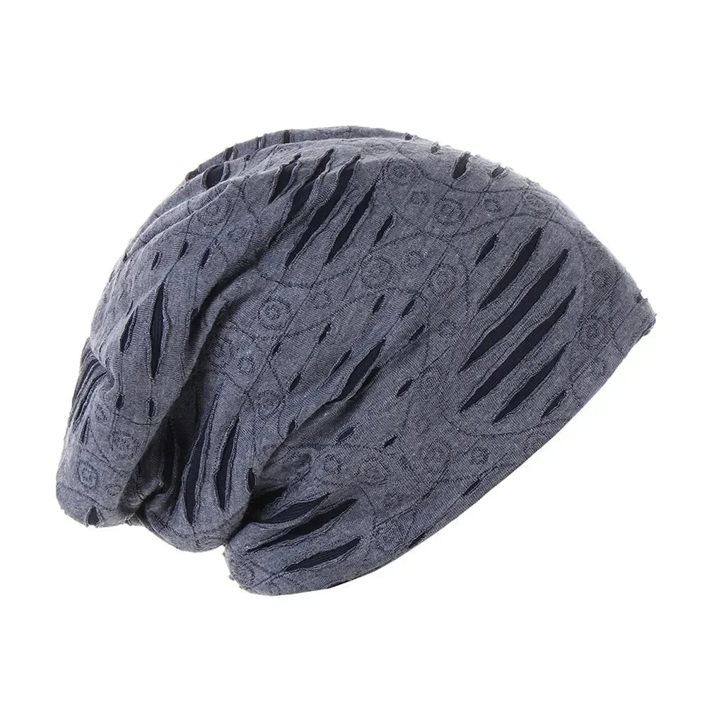 Women Men Sleeping Hat Baggy Beanie Satin Lined Night Unisex Sleep Cap Hair Care Bonnet Hair Loss Nightcap Pullover Hat Headwear