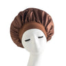 Soft Long Hair Care Bonnet Imitation Silk Solid Satin Satin Shower Caps Large Elastic Edge Wrap Night Sleep Hat for Women