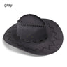 Western Cowboy Hat for Men Women Kids Fedora Outdoor Wide Brim Faux Leather Summer Wide Brim Beach Travel Cap Black White Pink