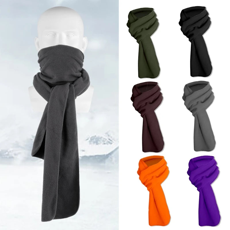 449B Fashion Warm Fleece Scarf Soft Lightweight Solid Color Autumn Winter Scarves Wraps Xmas Gift for Women Men Girls Boys