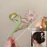 New Sweet Flower Durian Hair Claw Clip Ponytail Grab Hair Clips Shark Clip Woman Hairpins For Girl Hair Accessories Headdress