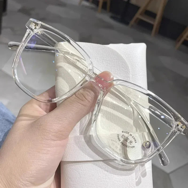 Fashion Anti Blue Light Glasses Men Computer Women Eyeglass Fashion Optical Plain Frame Spectacles Transparent Blocking Glasses