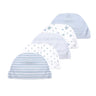 Kiddiezoom 5 Pcs/Lot Fashion Casual Cute 0-6Months Newborn Boy Girl Hats 100%Cotton Soft Infant Caps Baby Accessories