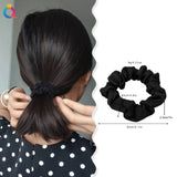 Black Elegant Hair Tie Women Simple Small Intestine Hair Bands High Elastic Comfortable Ponytail Hair Accessories Wholesale