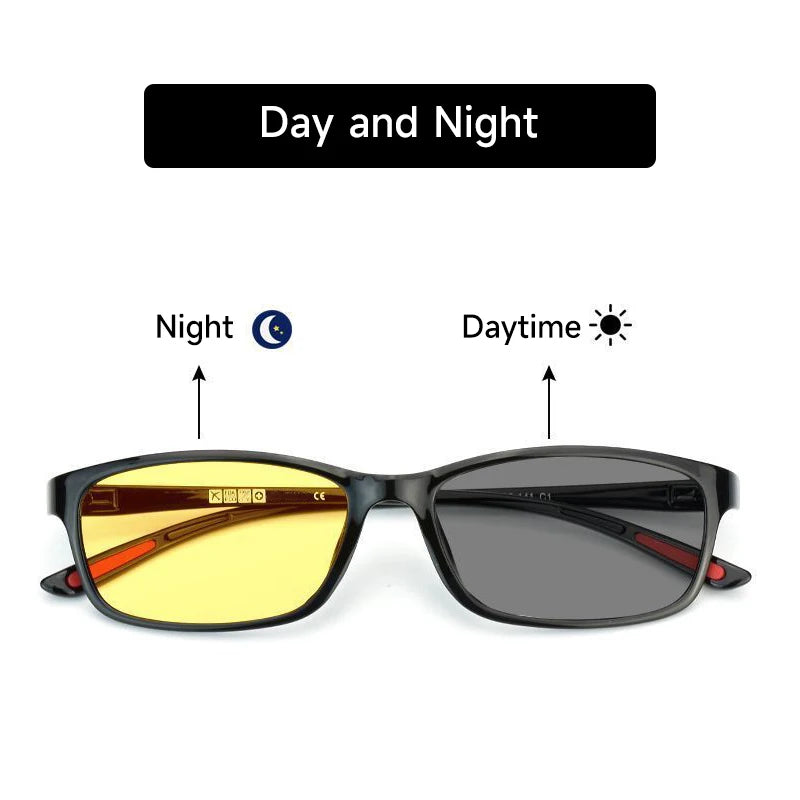 Photochromic Lenses Day And Night Sunglasses Men Driving Sun Glasses Women Ultra-light Sunglass