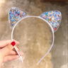 Girls Cute Shining Sequin Cat Ears Hairbands Sweet Ornament Headband Princess Gift Headwear Kids Fashion Hair Accessories