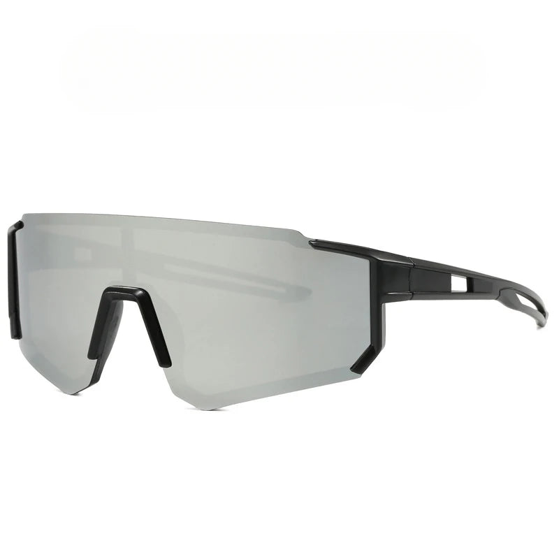 New Style Wrap-around Fashion Sports Glasses For Men And Women,Mirrored,Reflective Lenses,Outdoor Activities Like Cycling,Skiing