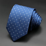 Jacquard Striped Plaid Paisley Necktie 8cm Polyester Male Narrow Tie Skinny Tuxedo Suit Shirt Gift For Business Men Accessory