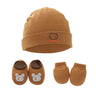 1 Set Baby Anti Scratching Gloves Hat Foot Cover Set Soft Cotton Newborn No Scratch Mittens Socks Beanies Cap Nightcap