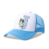 Blueyi Bingo Kids Baseball Cap Cartoon A-Z Letter Print Sun Hat Boys Summer Casual Caps Kawaii Adjustable Peaked Hats Child Gift