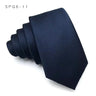 Luxury Slim Narrow Skinny 6CM Mens Necktie Neck Ties For Man Black Solid Dot Striped Jacquard Cravat Business Party Corbatas