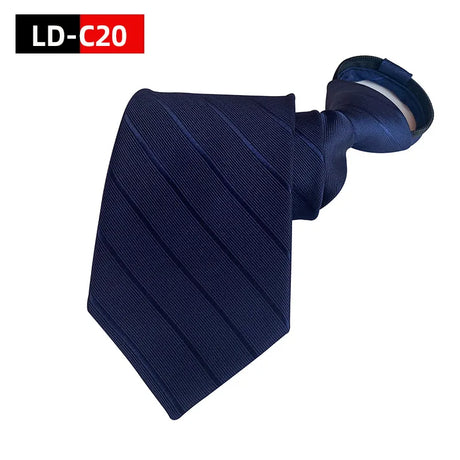 Zipper Tie Men Bridegroom Wedding Necktie Lazy Pre-tied Ties Striped 8cm Hot Sell Style Zipper Necktie For Men Women Wholesale