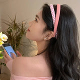 Spring Summer Women Colorful Head Hoop Princess Girls Sweet Plaid Cloth Headbands for Children Daily Headpiece Hair Accessories
