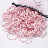 50PCS Macaron Rubber Band Hairband Headband High Elastic Durable Hair Ring Tied High Ponytail Women's Kids Hair Headwear