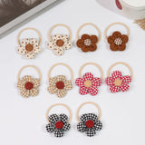 10Pcs/Set Girls cute Hair Loop Childrens Hair Ties with Flowers Elastics Ponytail Holders Pigtails Rubber Band Hair Accessories