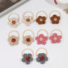 10Pcs/Set Girls cute Hair Loop Childrens Hair Ties with Flowers Elastics Ponytail Holders Pigtails Rubber Band Hair Accessories