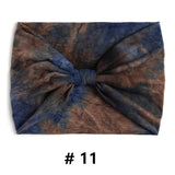 Tie Dye Headbands for Women Wide Turban Headwrap Knotted Vintage Hairbands Cotton Bandanas Bandage Headscarf Hair Accessories