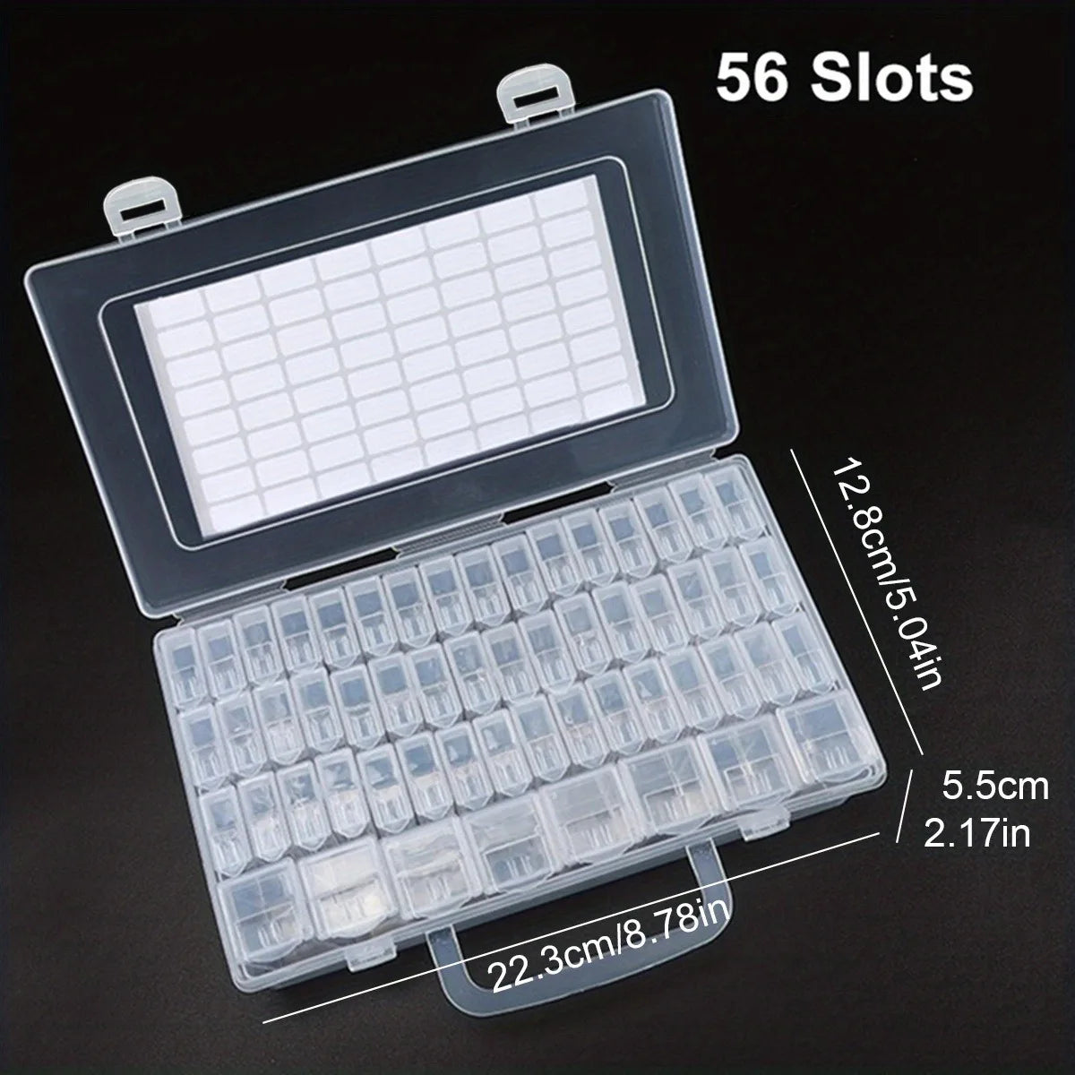 Clearance_1pc 32/40/42/48/56/64 Slots Plastic Storage Box, DIY Diamond Painting Beads Charms Jewelry Accessories Organizer Box_C