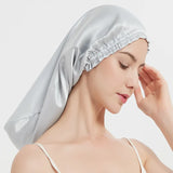Luxury Comfortable Solid100% Real Silk Long Nightcap Hair Care Perm Beauty Sleeping Hat