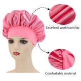 Newly Satin Night Hair Cap Women's Solid Sleeping Hat Sleep Care Bonnet Nightcap For Women Unisex Cap