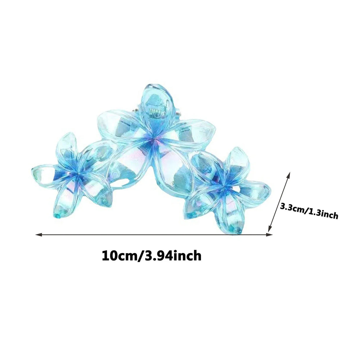 3 Head Plumeria Hair Clips Frangipani Flower Hair Claw Clip Trendy Crab Hair Claw Barrettes Hair Accessories For Girls